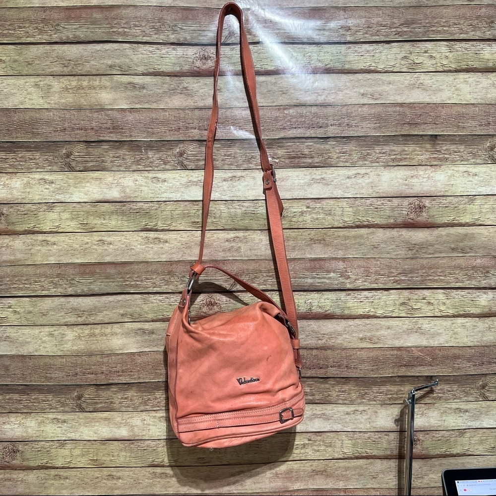 Valentina Pink Leather Crossbody